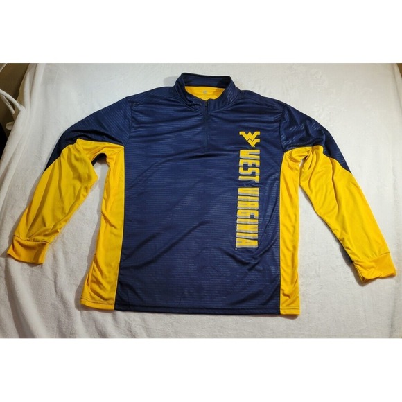 West Virginia Mountaineers XL Colosseum 1/4 Zip Pullover‎ Lightweight Polyester - Picture 1 of 8